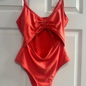 Aeropostale Women's One-Piece Swimsuit in Vibrant Red